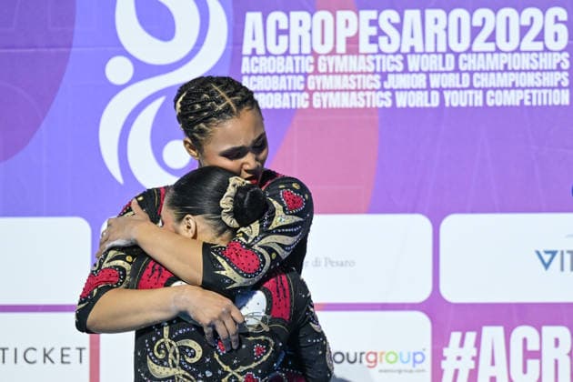 IPA89041424 - NOBLE Willow PADIOS Sydney (USA) at the 30th World Acrobatic Gymnastics Championships in Pesaro, Italy, on September 27, 2026  Copyright: xFilippoxTomasi IPAxSportx xx IPA89041424