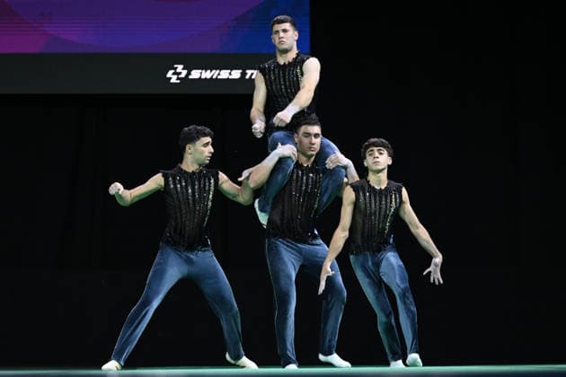 IPA89041427 - COHEN Liran, MADAR Liad, PINCHUKOV Yevgeni, RODNAY Eran (ISR) during the 30th World Acrobatic Gymnastics Championships in Pesaro, Italy, on September 27, 2026  Copyright: xFilippoxTomasi IPAxSportx xx IPA89041427