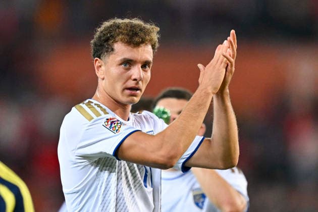 SOCCER - NL, AUT vs KOS VIENNA,AUSTRIA,27.SEP.26 - SOCCER - UEFA Nations League, OEFB international match, Länderspiel, Nationalmannschaft Austria vs Kosovo. Image shows the disappointment of Fisnik Asllani (KOS).  GEPAxpictures xAvnixRetkoceri