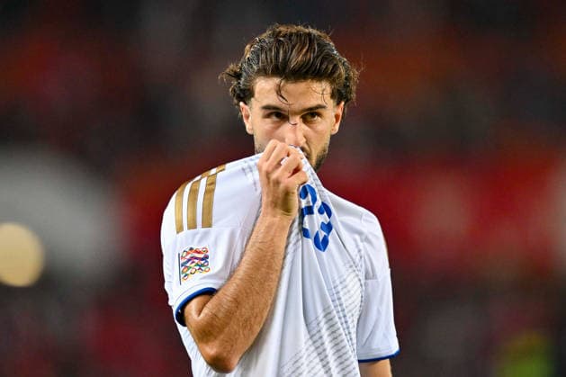 SOCCER - NL, AUT vs KOS VIENNA,AUSTRIA,27.SEP.26 - SOCCER - UEFA Nations League, OEFB international match, Länderspiel, Nationalmannschaft Austria vs Kosovo. Image shows the disappointment of Leon Avdullahu (KOS).  GEPAxpictures xAvnixRetkoceri