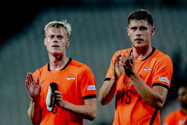 BELGRADE: Netherlands defender Micky van de Ven during the UEFA Nations League match between Serbia and the Netherlands at Rajko Mitic Stadium on September 27, 2026, in Belgrade, Serbia. Photo by DeFodi Images