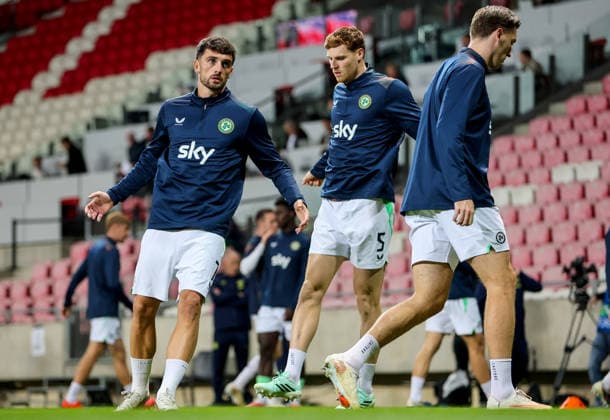 UEFA Nations League Group Stage, Nagyerdei Stadion, Debrecen, Hungary 27 9 2026 Israel vs Republic of Ireland Ireland s Troy Parrott during the warm up ahead of the match Troy Parrott during the warm up ahead of the match 27 9 2026  Copyright: xx RB2_9533