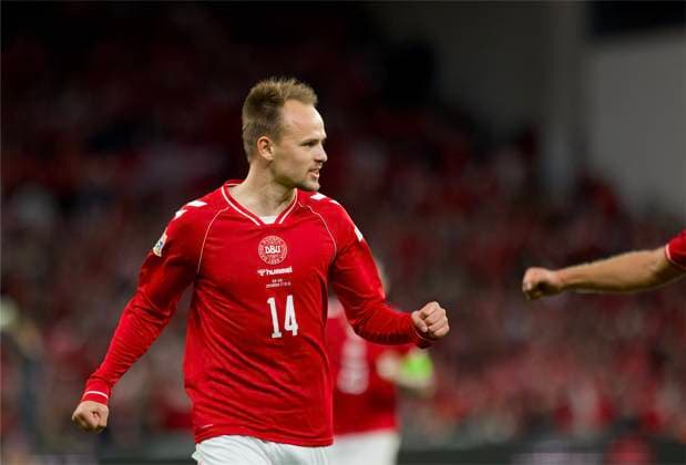 RECORD DATE NOT STATED Football - UEFA Nations League - Group A4 - Denmark v Wales COPENHAGEN, DENMARK - Sunday, September 27, 2026: Denmark s Mikkel Damsgaard celebrates after scoring the opening goal, later credited as a Ben Davies own-goal, during the UEFA Nations League Group A4 Matchday 2 match between Denmark and Wales at the Parken Stadium. Denmark won 2-0. (Photo by Amanda McMaster Propaganda) COPENHAGEN Parken Stadium COPENHAGEN DENMARK  Copyright: xAmandaxMcMasterx 2026-09-27-Denmark_v_Wales-029