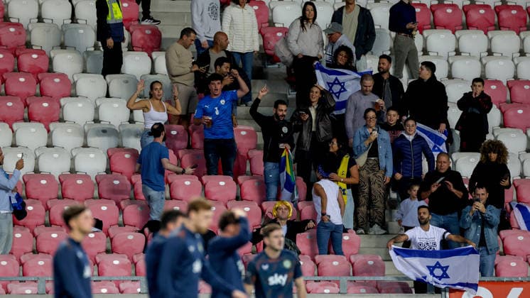 UEFA Nations League Group Stage, Nagyerdei Stadion, Debrecen, Hungary 27 9 2026 Israel vs Republic of Ireland A view of Israel fans ahead of the match A view of Israel fans ahead of the match 27 9 2026  Copyright: xx RB1_5337