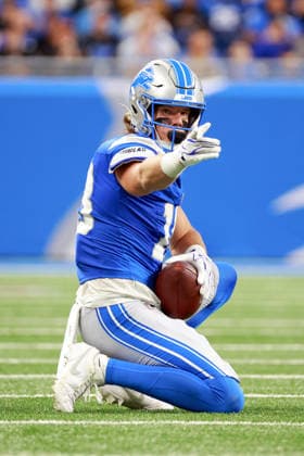 New York Jets vs Detroit Lions DETROIT,MICHIGAN-SEPTEMBER 27: Wide receiver Isaac Teslaa (18) of the Detroit Lions celebrates after a play during an NFL, American Football Herren, USA football game between the New York Jets and the Detroit Lions in Detroit, Michigan USA, on Sunday, September 27, 2026 Detroit Michigan United States  Copyright: xAmyxLemusx originalFilename:lemus-newyorkj260927_npaqf.jpg