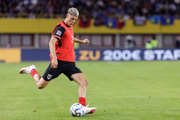 SOCCER - NL, AUT vs KOS VIENNA,AUSTRIA,27.SEP.26 - SOCCER - UEFA Nations League, OEFB international match, Länderspiel, Nationalmannschaft Austria vs Kosovo. Image shows Vasilije Markovic (AUT).  GEPAxpictures xArminxRauthner