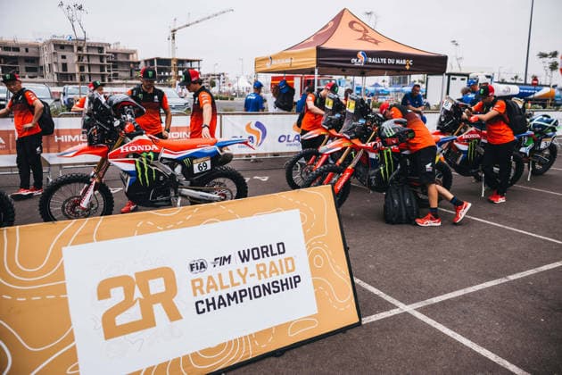 W2RC - RALLYE DU MAROC 2026 69 BRUNO Crivilin (bra), Monster Energy Honda HRC, Honda 450 Rally Factory Replica, FIM W2RC, Rally 2, ambiance during the Scrutineering of the Rallye du Maroc 2026, 4th round of the 2026 WR2C Championship from September 26 to 27, 2026 in Agadir, Morocco - AgadirMorocco  Copyright: xDamienxSaulnierx