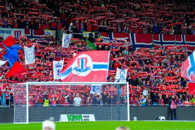 Soccer, Nations League Norway vs. Portugal, Nations League Oslo 20260927 Norwegian fans at the international soccer match between Norway and Portugal in the Nations League. Photo: Lise Aserud, NTB, Oslo, Norway. EDITORIAL USE ONLY. RESTRICTED USE FOR BETTING COMPANIES  Copyright: xLisexAserudx xNTBx