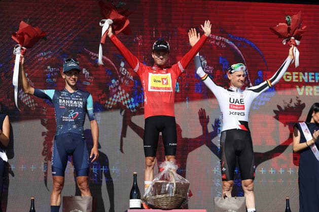 Zagreb, 27.09.2026. - Lake Jarun, CRO Race 2026. GENERAL CLASSIFICATION - STAGE 6 1. Tobias SVARRE UXM (DEN) 2. Antonio TIBERI TBV (ITA) 3. Tim WELLENS UEX (BEL) 
