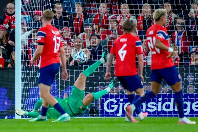 Soccer, Nations League Norway vs. Portugal, Nations League Oslo 20260927 Portugal’s João Félix scores the first goal of the match during the international soccer match between Norway and Portugal in the Nations League. Photo: Cornelius Poppe, NTB, Oslo, Norway. EDITORIAL USE ONLY. RESTRICTED USE FOR BETTING COMPANIES  Copyright: xCorneliusxPoppex xNTBx