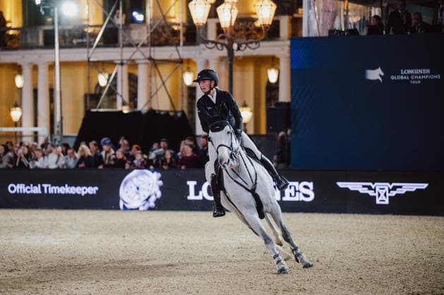 EQUESTRIAN - GCT, GP Vienna VIENNA,AUSTRIA,27.SEP.26 - EQUESTRIAN - Global Champions Tour, Grand Prix of Vienna. Image shows Katharina Rhomberg (AUT) on Colestus Cambridge.  GEPAxpictures xAlexanderxSolc