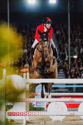 EQUESTRIAN - GCT, GP Vienna VIENNA,AUSTRIA,27.SEP.26 - EQUESTRIAN - Global Champions Tour, Grand Prix of Vienna. Image shows Bianca Babanitz (AUT) on I Will Be Famous.  GEPAxpictures xAlexanderxSolc