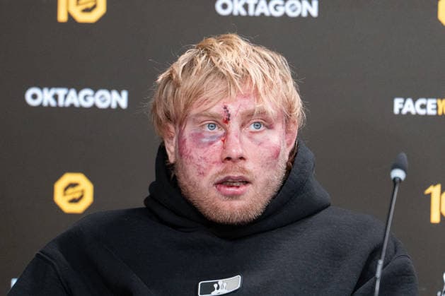 Germany OKTAGON 94, September 26, 2026, Deutsche Bank Park, Frankfurt; Frederic Vosgröne, Neanderthal, at the press conference in Frankfurt, Germany Copyright: xMijoxLubecx