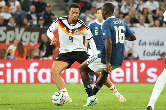 September 27, 2026, xrekx, Soccer UEFA Nations League, Germany vs. Greece, Felix Nmecha (Germany), Andreas Tetteh (Greece), Augsburg