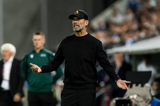 AUGSBURG, GERMANY - SEPTEMBER 27: Juergen Klopp (Head Coach Germany) gestures during the UEFA Nations League match between Germany vs. Greece at WWK Arena on matchday 2 of the UEFA Nations League on September 27, 2026 in Augsburg, Germany. Bavaria Germany Copyright: xSteffiexWunderlx