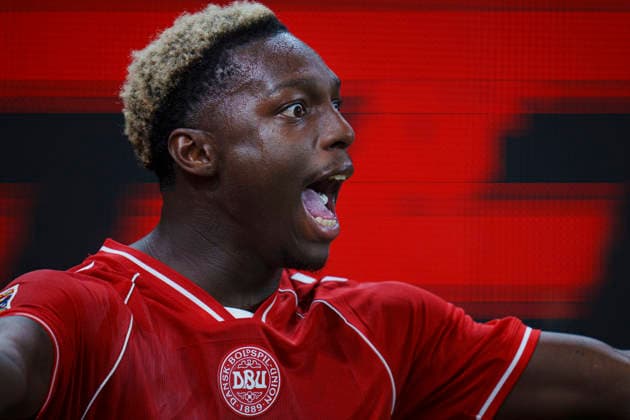 Nations League: Denmark vs. Wales—Denmark s Mohamed Daramy during the Nations League match between Denmark and Wales at Parken on Sunday, September 27, 2026. Photo by Liselotte Sabroe, Ritzau Scanpix, Copenhagen, Denmark  Copyright: Ritzau Scanpix LiselottexSabroex spdk20260927-211500-L