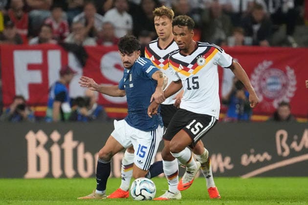 Head-to-Head: Bambase Conte (Germany) vs. Thanasis Androutsos (Greece), Augsburg, September 27, 2026, Germany vs. Greece, UEFA Nations League, WWK Arena, Matchday 2