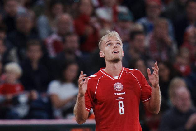 Nations League: Denmark vs. Wales. Denmark s Gustav Isaksen scores to make it 2–0 during the Nations League match between Denmark and Wales at Parken on Sunday, September 27, 2026. Photo by Liselotte Sabroe, Ritzau Scanpix, Copenhagen, Denmark  Copyright: Ritzau Scanpix LiselottexSabroex spdk20260927-211420-L