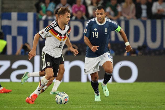September 27, 2026, Soccer, Men s, 2027 UEFA Nations League, Germany vs. Greece, Joshua Kimmich (Germany), Vangelis Pavlidis (Greece), Augsburg WWK Arena, Bavaria, Germany, DEU Copyright: xSebastianxBachx