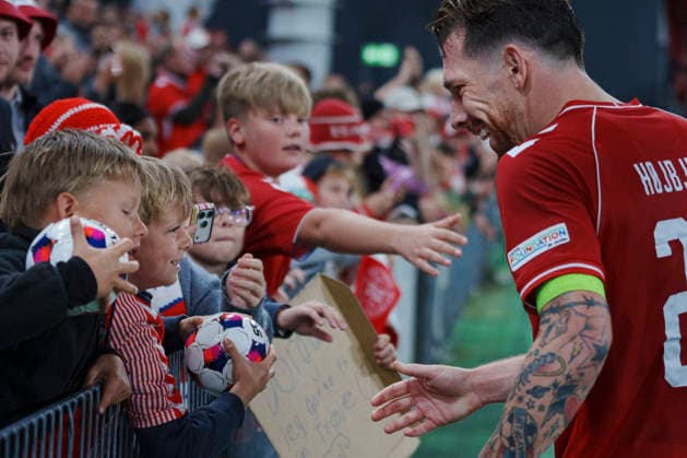 Nations League: Denmark vs. Wales. Denmark s Pierre-Emile Højbjerg after the Nations League match between Denmark and Wales at Parken on Sunday, September 27, 2026. Photo by Liselotte Sabroe, Ritzau Scanpix, Copenhagen, Denmark  Copyright: Ritzau Scanpix LiselottexSabroex spdk20260927-213755-L