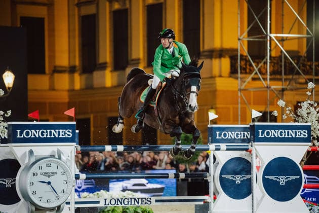 EQUESTRIAN - GCT, GP Vienna VIENNA,AUSTRIA,27.SEP.26 - EQUESTRIAN - Global Champions Tour, Grand Prix of Vienna. Image shows Christoph Obernauer (AUT) on Kleons Renegade.  GEPAxpictures xAlexanderxSolc