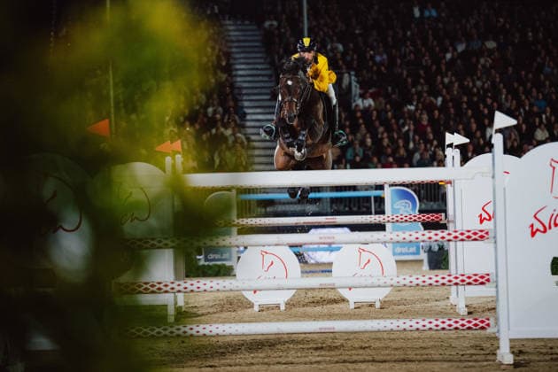 EQUESTRIAN - GCT, GP Vienna VIENNA,AUSTRIA,27.SEP.26 - EQUESTRIAN - Global Champions Tour, Grand Prix of Vienna. Image shows Yuri Mansur (BRA) on QH Alfons Santo Antonio.  GEPAxpictures xAlexanderxSolc