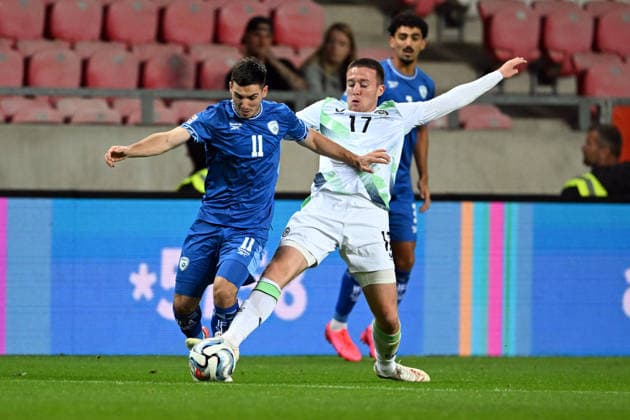 IPA89044739 - Oscar Gloukh (Israel) vs. Jack Moylan (Ireland) during the Nations League, Matchday 2 between Israel and Ireland on September 27, 2026, at the Puskas Arena in Budapest, Hungary  Copyright: xVincenzoxOrlando IPAxSportx xx IPA89044739