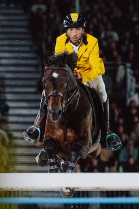 EQUESTRIAN - GCT, GP Vienna VIENNA,AUSTRIA,27.SEP.26 - EQUESTRIAN - Global Champions Tour, Grand Prix of Vienna. Image shows Yuri Mansur (BRA) on QH Alfons Santo Antonio.  GEPAxpictures xAlexanderxSolc