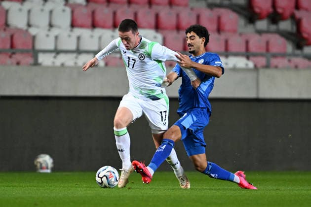 IPA89044744 - Jack Moylan (Ireland) during the Nations League phase, Matchday 2 between Israel and Ireland on September 27, 2026, at the Puskas Arena in Budapest, Hungary  Copyright: xVincenzoxOrlando IPAxSportx xx IPA89044744