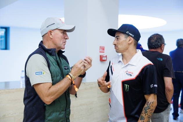 W2RC - RALLYE DU MAROC 2026 CORNEJO Ignacio (chi), Hero Motosports Team Rally, Hero 450 Rally, FIM W2RC, Rally GP, portrait, PETERHANSEL StÃ phane (fra), Defender Dakar D7X-R, Defender Rally, FIA W2RC, STK STK, portrait, during the General Briefing of the Rallye du Maroc 2026, 4th round of the 2026 WR2C Championship from September 27, 2026 in Agadir, Morocco - AgadirMorocco  Copyright: xFREDERICxLExFLOCxHx