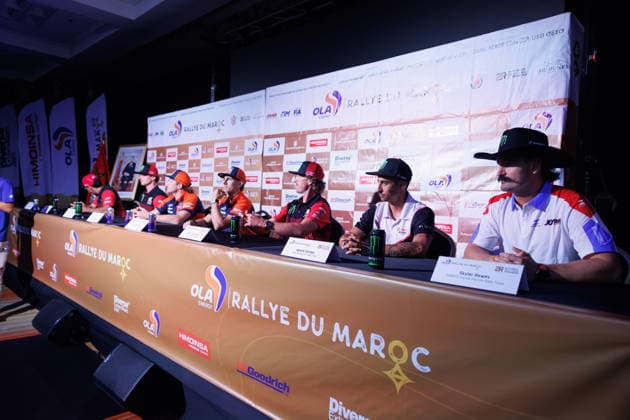 W2RC - RALLYE DU MAROC 2026 CORNEJO Ignacio (chi), Hero Motosports Team Rally, Hero 450 Rally, FIM W2RC, Rally GP, portrait, HOWES Skyler (usa), TBC, TBC, FIM W2RC, Rally GP, portrait, during the General Briefing of the Rallye du Maroc 2026, 4th round of the 2026 WR2C Championship from September 27, 2026 in Agadir, Morocco - AgadirMorocco  Copyright: xFREDERICxLExFLOCxHx