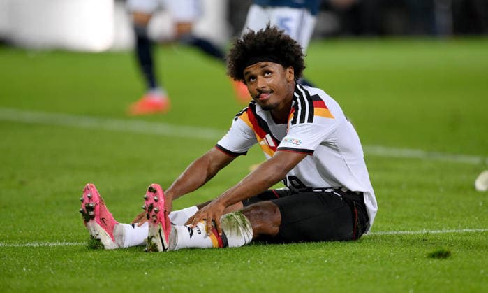 SOCCER UEFA Nations League League A Group 2 2026–2027 in Augsburg, September 27, 2026, Germany vs. Greece, Karim Adeyemi, Germany