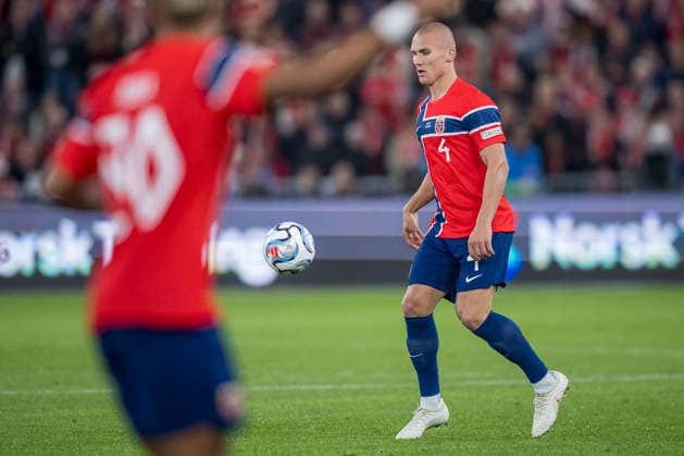 September 27, 2026: Leo Ostigard of Norway during the Nations League soccer match between Norway and Portugal on September 27, 2026 in Oslo. Photo by Marius Simensen, BILDBYRAN COP 238 VG1010 bbeng soccer football fotball Nations League international match Norway Portugal  Copyright: MARIUSxSIMENSEN BB260927ZK039