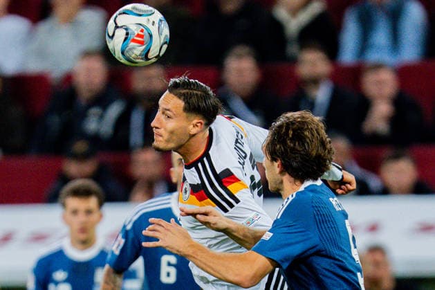 Nations League, Group A, Matchday 2, Germany vs. Greece on September 27, 2026, at the WWK Arena in Augsburg Younes Ebnoutalib (Germany) Kevin Schade (Germany) Copyright: xBahhoxKarax