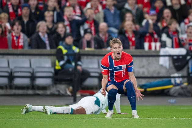 260927 Martin Ødegaard of Norway during the Nations League soccer match between Norway and Portugal on September 27, 2026, in Oslo. Photo: Marius Simensen, BILDBYRAN COP 238 VG1010 bbeng soccer soccer soccer soccer Nations League international match Norway Portugal  Copyright: MARIUSxSIMENSEN BB260927ZG043