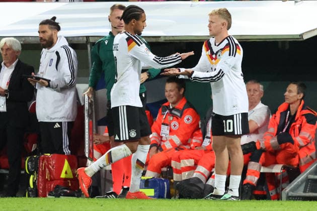 September 27, 2026, xrekx, Soccer, UEFA Nations League, Germany vs. Greece, Substitution: Out: Kevin Schade, In: Jonathan Burkardt, Germany, Augsburg