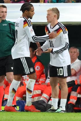 September 27, 2026, xrekx, Soccer, UEFA Nations League, Germany vs. Greece, Substitution: Out: Kevin Schade, In: Jonathan Burkardt, Germany, Augsburg