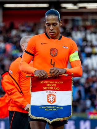 BELGRADE: Netherlands defender Virgil van Dijk during the UEFA Nations League match between Serbia and the Netherlands at Rajko Mitic Stadium on September 27, 2026, in Belgrade, Serbia. Photo by DeFodi Images