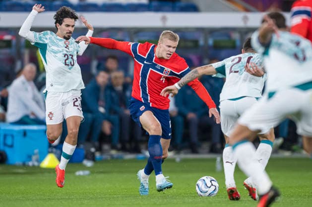 September 27, 2026: Erling Braut Haaland of Norway during the Nations League soccer match between Norway and Portugal on September 27, 2026 in Oslo. Photo by Marius Simensen. BILDBYRAN COP 238 VG1010 bbeng soccer football fotball Nations League international match Norway Portugal  Copyright: MARIUSxSIMENSEN BB260927ZF031
