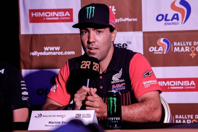 W2RC - RALLYE DU MAROC 2026 VENTURA Martim (por), Monster Energy Honda HRC, Honda CRF 450, FIM W2RC, Rally 2, portrait press conference, PK, Pressekonferenz de presse, press conference during the General Briefing of the Rallye du Maroc 2026, 4th round of the 2026 WR2C Championship from September 27, 2026 in Agadir, Morocco - AgadirMorocco Copyright: xPauloxMariax