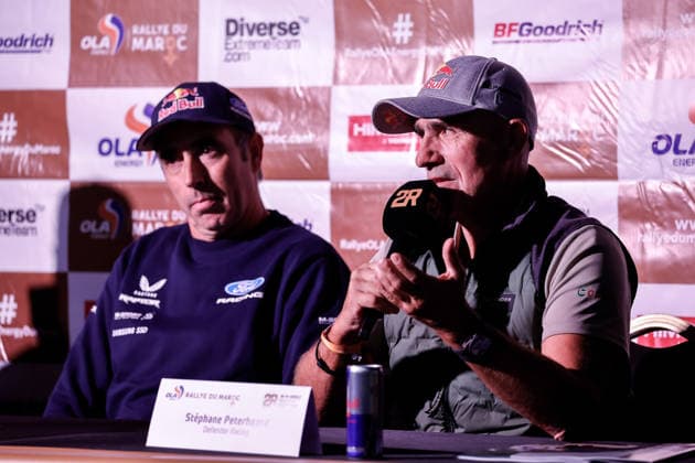 W2RC - RALLYE DU MAROC 2026 PETERHANSEL Stà phane (fra), Defender Dakar D7X-R, Defender Rally, FIA W2RC, STK STK, action, portrait press conference, PK, Pressekonferenz de presse, press conference during the General Briefing of the Rallye du Maroc 2026, 4th round of the 2026 WR2C Championship from September 27, 2026 in Agadir, Morocco - AgadirMorocco Copyright: xPauloxMariax