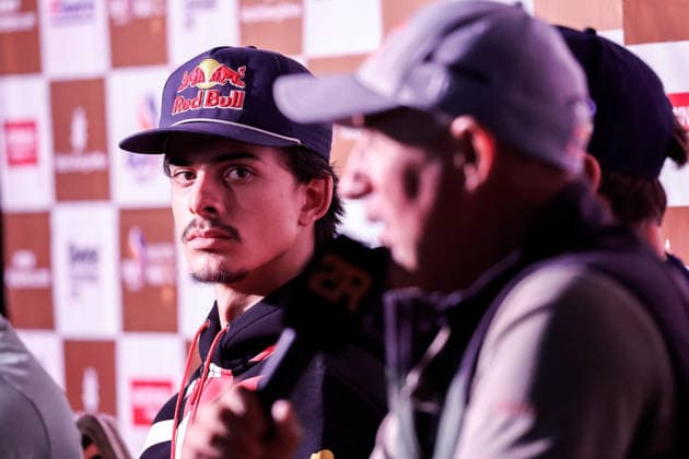 W2RC - RALLYE DU MAROC 2026 QUINTERO Seth (usa), Toyota Hilux GR, Toyota Gazoo Racing W2RC, FIA W2RC, ULT T1+, action, portrait press conference, PK, Pressekonferenz de presse, press conference during the General Briefing of the Rallye du Maroc 2026, 4th round of the 2026 WR2C Championship from September 27, 2026 in Agadir, Morocco - AgadirMorocco Copyright: xPauloxMariax