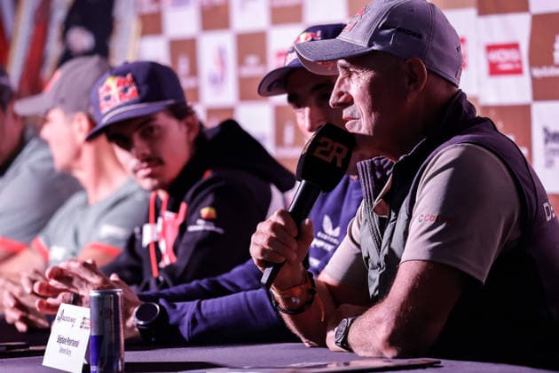 W2RC - RALLYE DU MAROC 2026 PETERHANSEL Stà phane (fra), Defender Dakar D7X-R, Defender Rally, FIA W2RC, STK STK, action, portrait press conference, PK, Pressekonferenz de presse, press conference during the General Briefing of the Rallye du Maroc 2026, 4th round of the 2026 WR2C Championship from September 27, 2026 in Agadir, Morocco - AgadirMorocco Copyright: xPauloxMariax