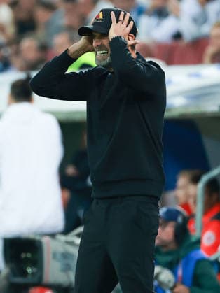 UEFA Nations League 26 27 Germany vs. Greece on September 27, 2026, at the WWK Arena in Augsburg; Coach Jürgen Juergen Jurgen Klopp of Germany reacts on the sideline MH