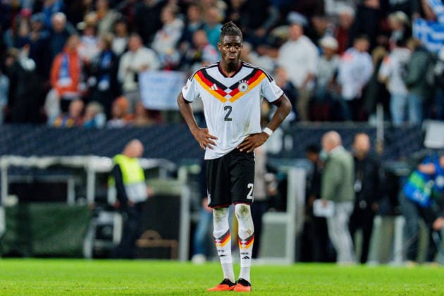 Nations League, Group A, Matchday 2, Germany vs. Greece on September 27, 2026, at the WWK Arena in Augsburg. Yann Aurel Bisseck: Germany Disappointed After the Final Whistle Copyright: xBahhoxKarax