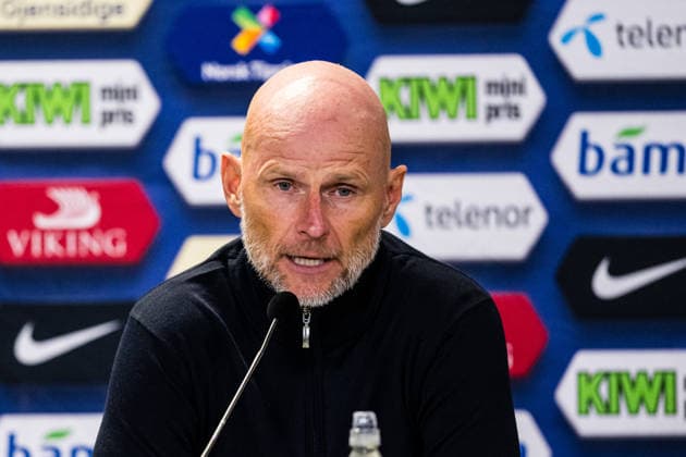 September 27, 2026: Norway s head coach Stale Solbakken during a press conference after the Nations League soccer match between Norway and Portugal on September 27, 2026 in Oslo. Photo by Marius Simensen, BILDBYRAN COP 238 VG1010 bbeng football soccer international match Nations League Norway Portugal  Copyright: MARIUSxSIMENSEN BB260927ZL055