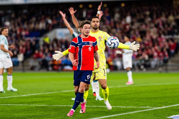 260927 Patrick Berg of Norway during the Nations League soccer match between Norway and Portugal on September 27, 2026, in Oslo. Photo by Marius Simensen. BILDBYRAN COP 238 VG1010 bbeng soccer fotball fotboll international match Nations League Norway Portugal  Copyright: MARIUSxSIMENSEN BB260927ZA059