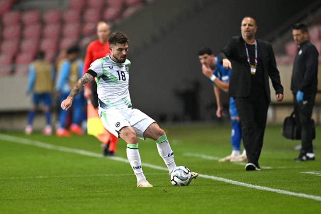 SOCCER - UEFA Nations League - Israel vs. Republic of Ireland Photo by IPA ABACAPRESS.COM89045653 - Ryan Manning (Ireland) during the Nations League phase, Matchday 2 between Israel and Ireland on September 27, 2026, at the Puskás Arena in Budapest, Hungary Debrecen Hungary  Copyright: xIPAxSport ABACAx