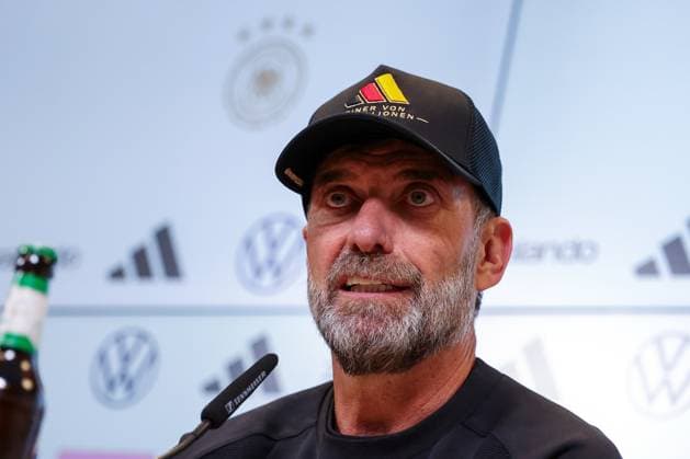 Head Coach Jürgen Klopp of Germany at the postgame press conference following the home loss, Germany vs. Greece, soccer, DFL, DFB, UEFA Nations League, 2026–2027 season, group stage, Group B, Matchday 2 of 6, September 27, 2026, Augsburg, Bavaria, Germany Copyright: xkolbert-press MartinxAgüerax