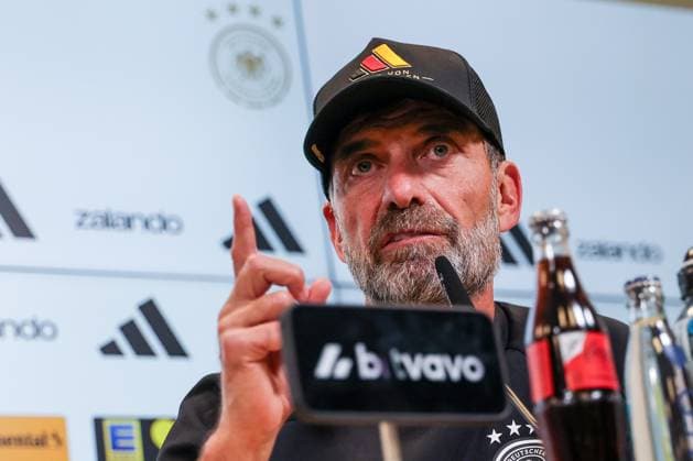 Head Coach Jürgen Klopp of Germany at the postgame press conference following the home loss, Germany vs. Greece, soccer, DFL, DFB, UEFA Nations League, 2026–2027 season, group stage, Group B, Matchday 2 of 6, September 27, 2026, Augsburg, Bavaria, Germany Copyright: xkolbert-press MartinxAgüerax